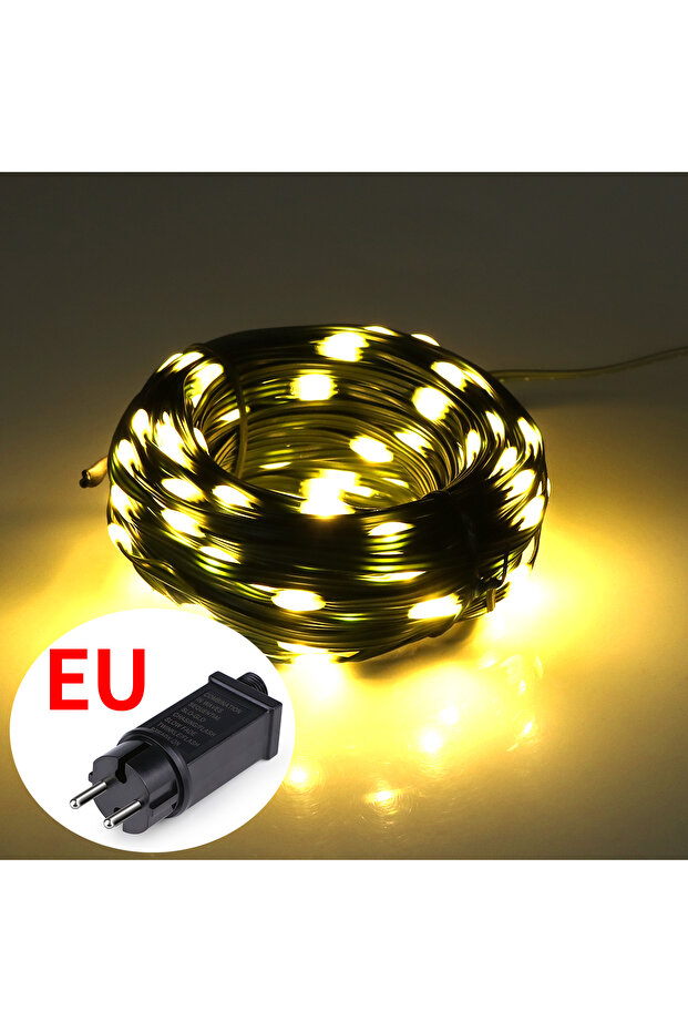 100M Warm White EU Plug 30M 20M 50M 10M 100M LED String Light 24V RGB Warm White Waterproof Outdoor