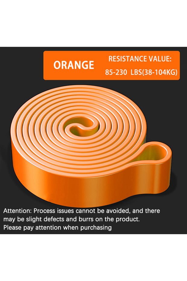 Orange 230BL Resistance Band Set Pull Up Assistance Bands Stretch Band Resistance Heavy Workout Exer