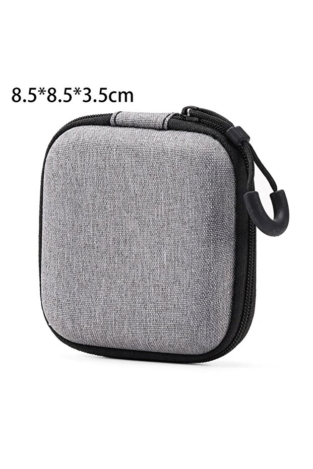 8.5x8.5x3.5cm 1Pcs Mini EVA Storage Bag Pouch Carrying Bag Zipper Earphone Case For Airpod Earphone/