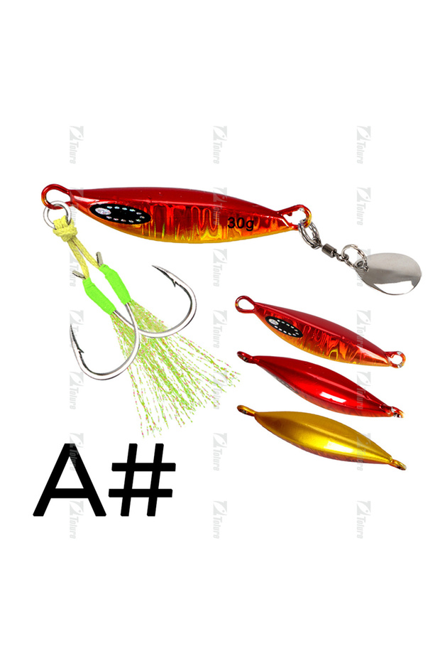 60g COLOR A TOLU 2024 Spin Tail Metal Jig Fishing Lure 20g 30g 40g 60g Spinner Shad Metal Vib Castin