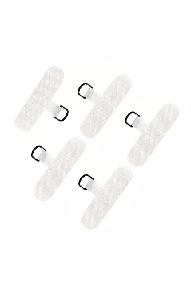 5pcs-White 3/5pcs Mobile Phone T-shaped Strap Plate Sheet Cellphone Case Braid Lanyard Accessories W