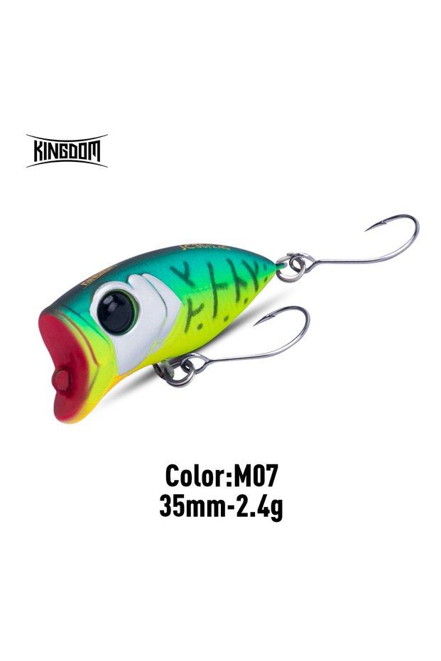 KINGDOM 35mm 3532-2.4g-M07 Kingdom Micro Floating Minnow Fishing Lures Topwater Hard Bait 2.4g 35mm