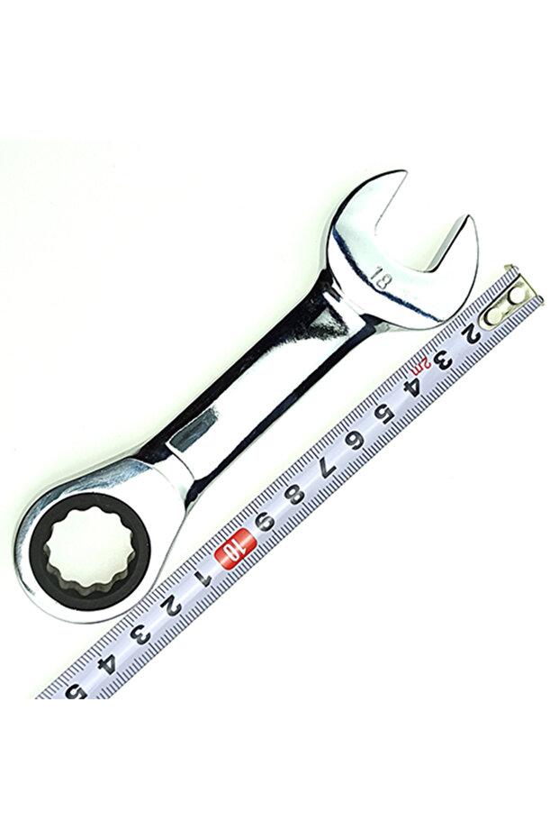 18mm 8-19mm Short Handle Ratchet Handle Wrench CR-V Combination Wrenches Quick Open Spanner Auto Rep