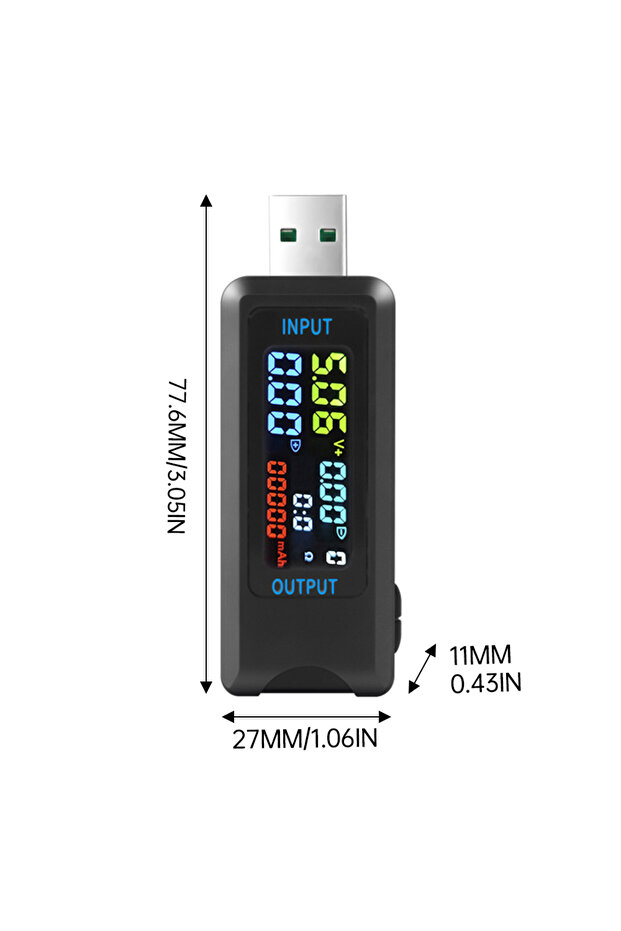 جهاز اختبار الشحن السريع USB 10 في 1، نطاق جهد 4.5-36 فولت، تيار 0-8 أمبير، مقياس الفولتية، مقياس التيار، مقياس الجهد، كاشف الفولتية والأمبير