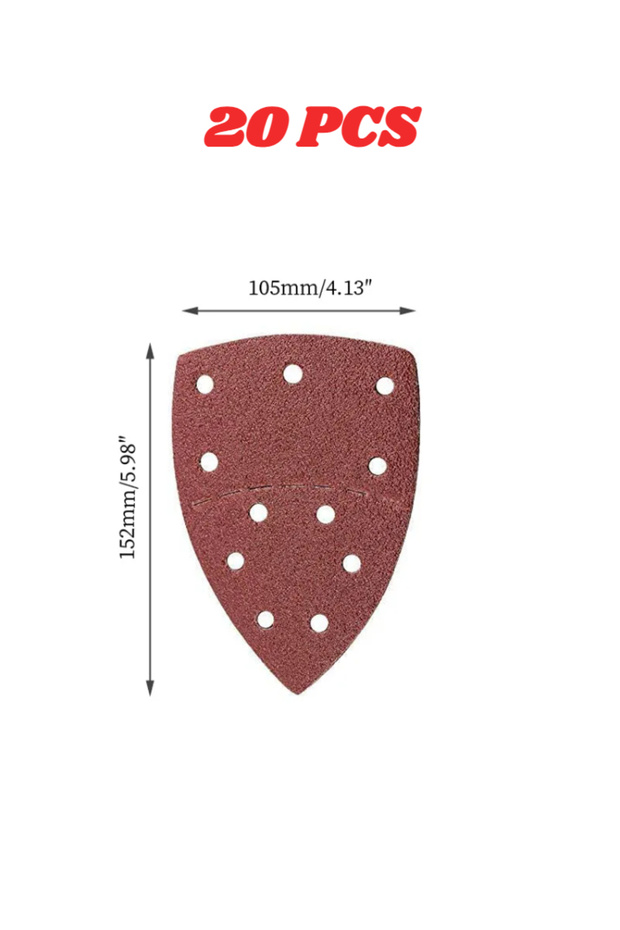 80 20 PCS 10/20/40 PCS 11Holes Mouse 40-2000 Grits Paper Detail Sanding Sander Triangular Sandpaper