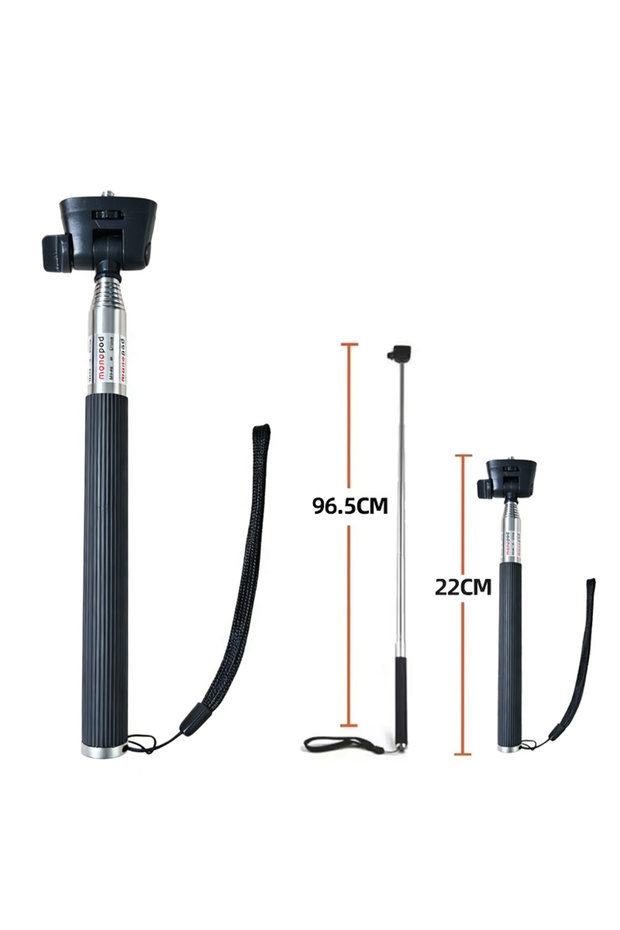 Monopod A Selfie Stick Aluminum Alloy Adjustable Monopod Extension Rod For GoPro Hero 13 12 11 10 9