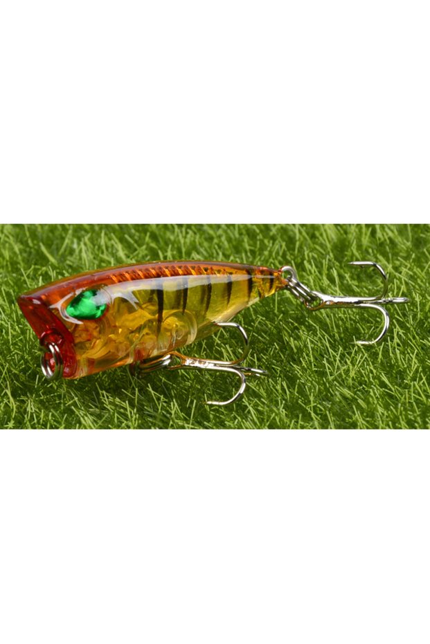 40mm-3.5g Color C YUCONG 1PC Mini Popper Fishing Lure 4cm-3.5g Floating Poper Bait Top Water Bait Cr
