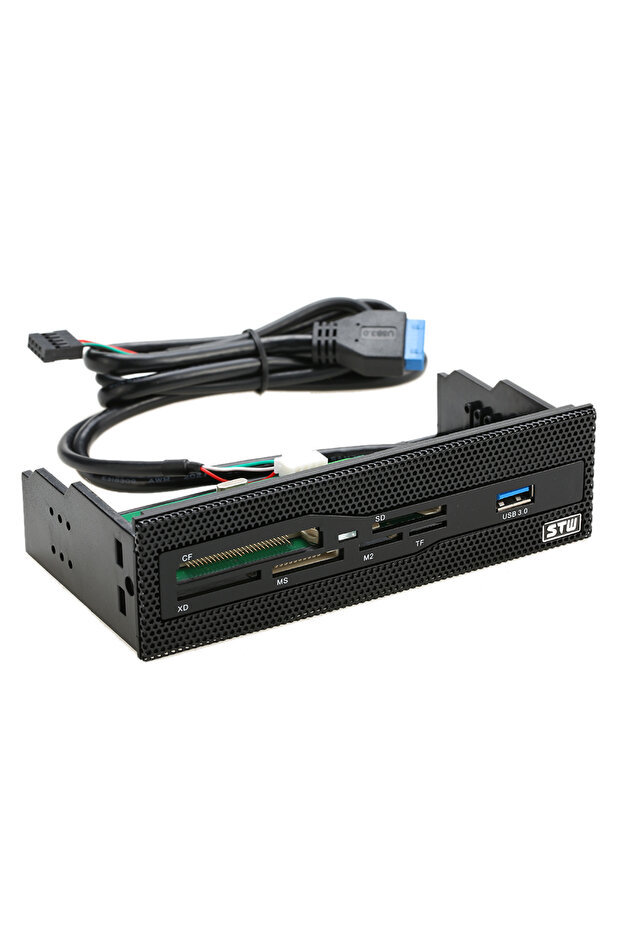 5.25" Internal Card Reader Media Multi-Function Dashboard PC Front Panel USB 3.0 Support CF XD MS...