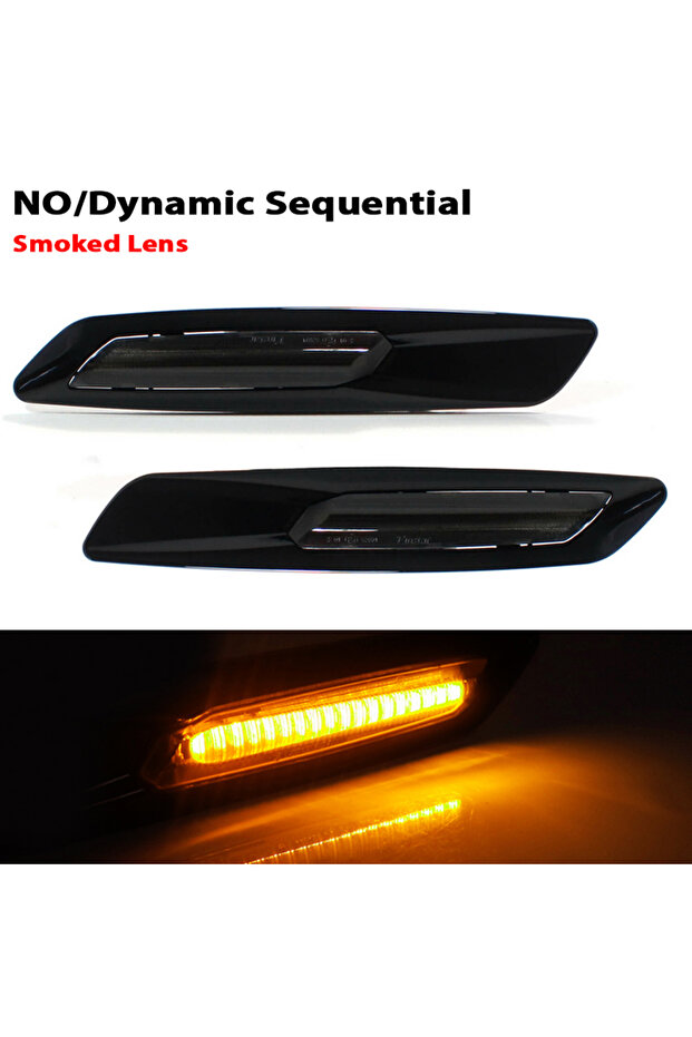 NO Dynamic Smoked Car Led Side Marker Flowing Water Flicker Turn Light for BMW 1 Series E81 E82 E87
