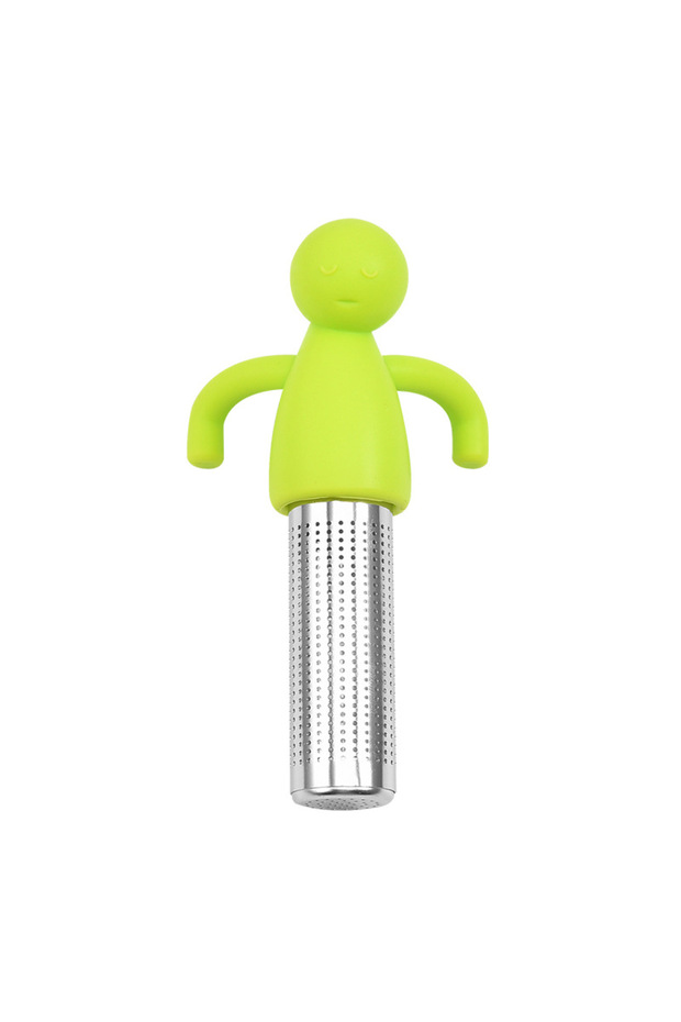 green Creative Humanoid Tea Maker Set, Stainless Steel Tea Leak, Household Tea Filter, Partition Fil