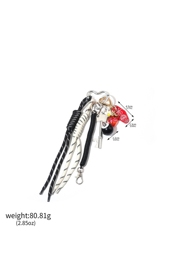 BG00002-04 DIY Creative Bag Weaving Rope Keychain Colorful Nylon Lanyard Bear Baseball Multi-Element
