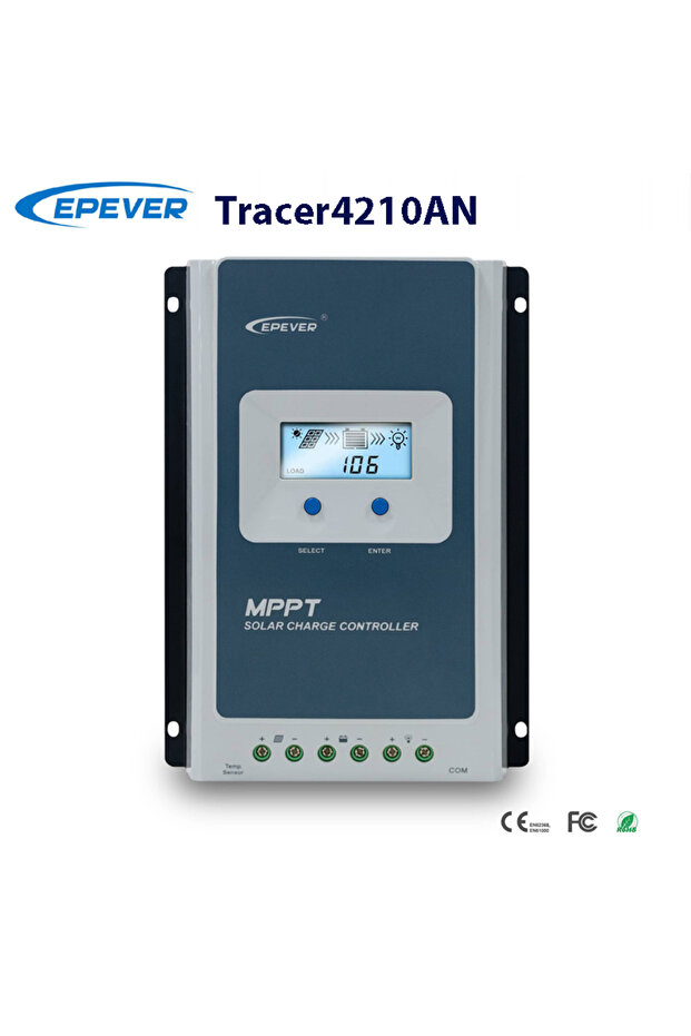 وحدة تحكم شحن الطاقة الشمسية 4210AN 40A MPPT 12V 24V 40A فقط، جهد البطارية 12V/24V بحد أقصى 100 للوحة الشمسية