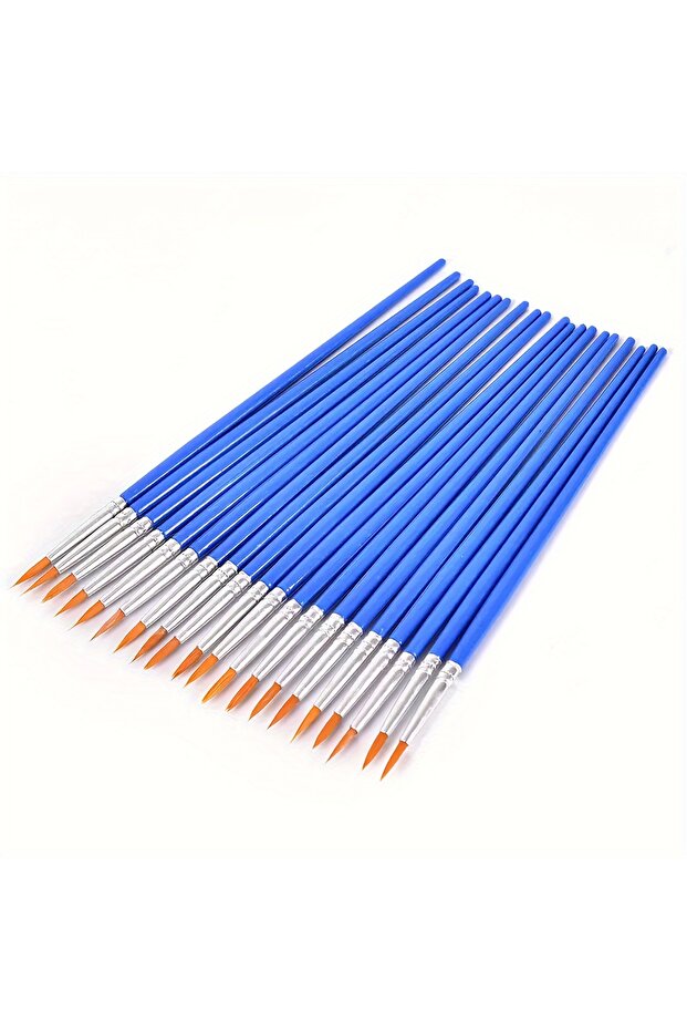 20pcs DIY Graffiti Pointed Pens Acrylic Paint Brushes Watercolor Blue Rod Yellow Hair Brushes for Ar