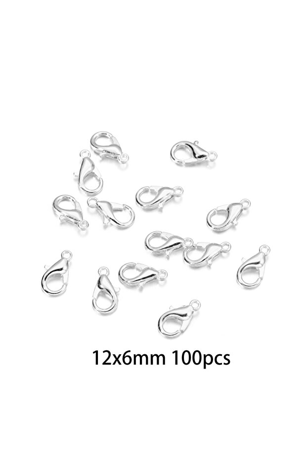 Clasp Silver 8colors 200pcs Rings+100pcs Clasps Set Lobster Clasp Open Jump Rings for Bracelet Neckl