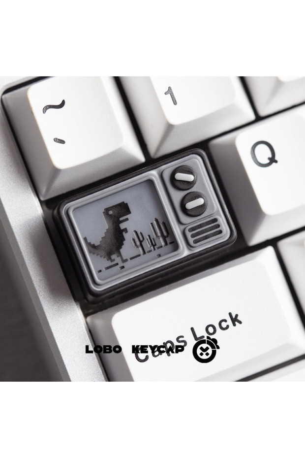 dinosaur Fashion Dinosaur TV Keycaps Light-transmitting Personalized SingleCreative Kawaii Resin Mec