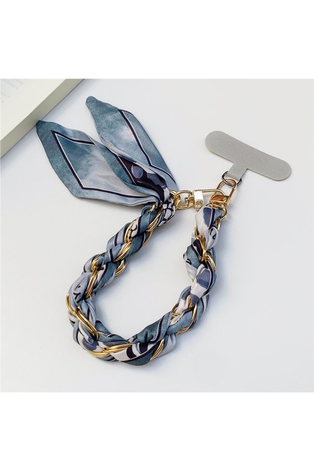 Polyester / Nylon TG-1297- Cellphone Lanyard Short Section Fashion Style Hundred Silk Scarf Phone Ha