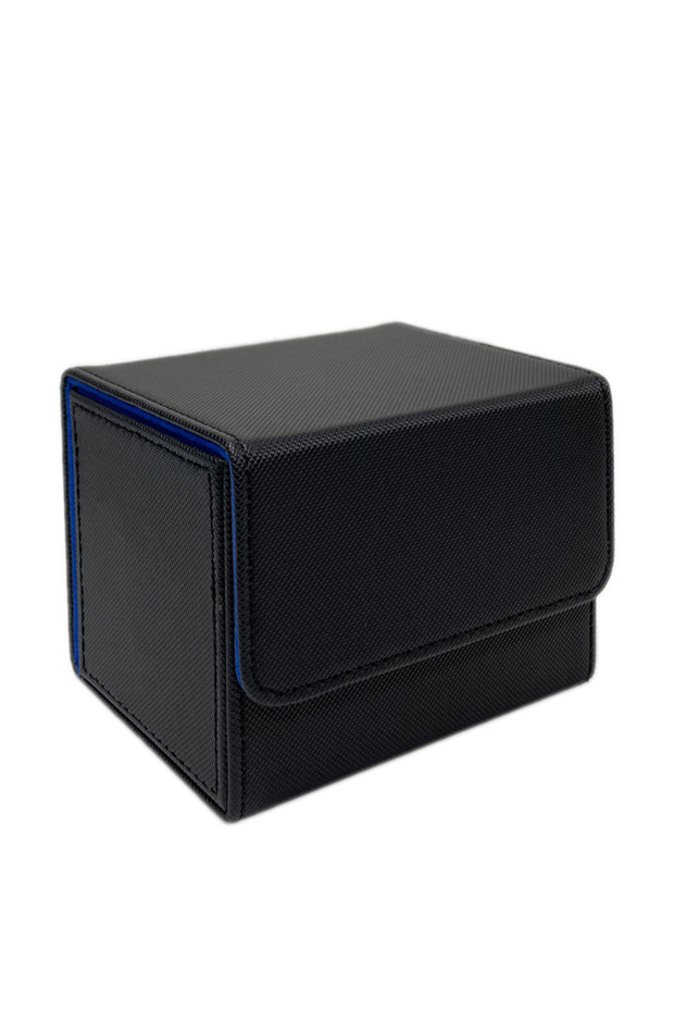 H-Black-blue 100+Trading Card Deck Box Storage Holder Organizer Cards Case for Card Collectible Game