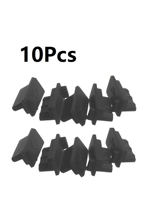 قابس غبار USB، 10 قطع، أسود، 5-10 قطع، غطاء منفذ شاحن غبار USB، واجهة مقبس أنثى، عالمي، Si