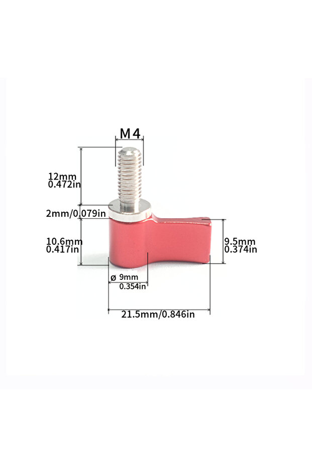 2PCS Gray mini 7shape M4X12 2PCS M3M4M5M6M8 Aluminum Alloy Mini Handle Screw Like 7 L-Shaped Adjustm
