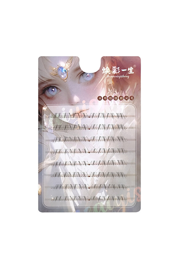 A Soft Manga Bottom Lower Eyelash Natural Look Transparent Thin Stem 5-7mm Foxes Style False Lashes