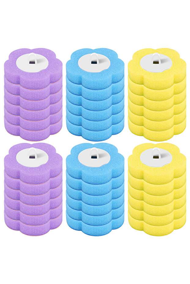 36Pcs Header 3Colors 18/36 Pcs Toilet Brush Disposable Replacement Head Cleaning Kit Toilet Bowl Bru