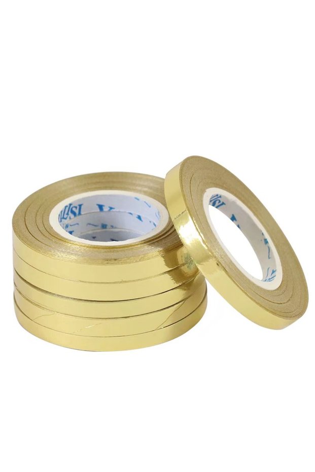 10mx5mm gold 10Roll 5mm*10m Balloon Ribbon Party Birthday Wedding Accessorie Laser Balloon Chain Sat