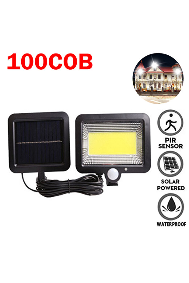 XIWANGFIRE 100LED 3000LM Super Bright Solar Lights Outdoor Split Wall Lamp 3Mode Waterproof Motion S