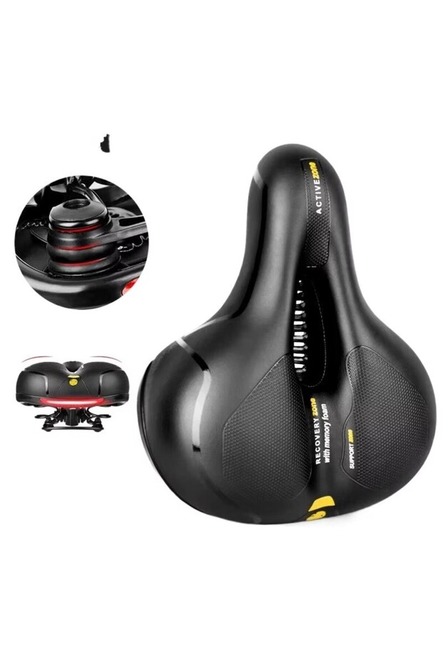 Light Yellow Hollow Breathable Bicycle Saddle Men Women MTB Road Bike Saddle Shock Absorbing Comfor