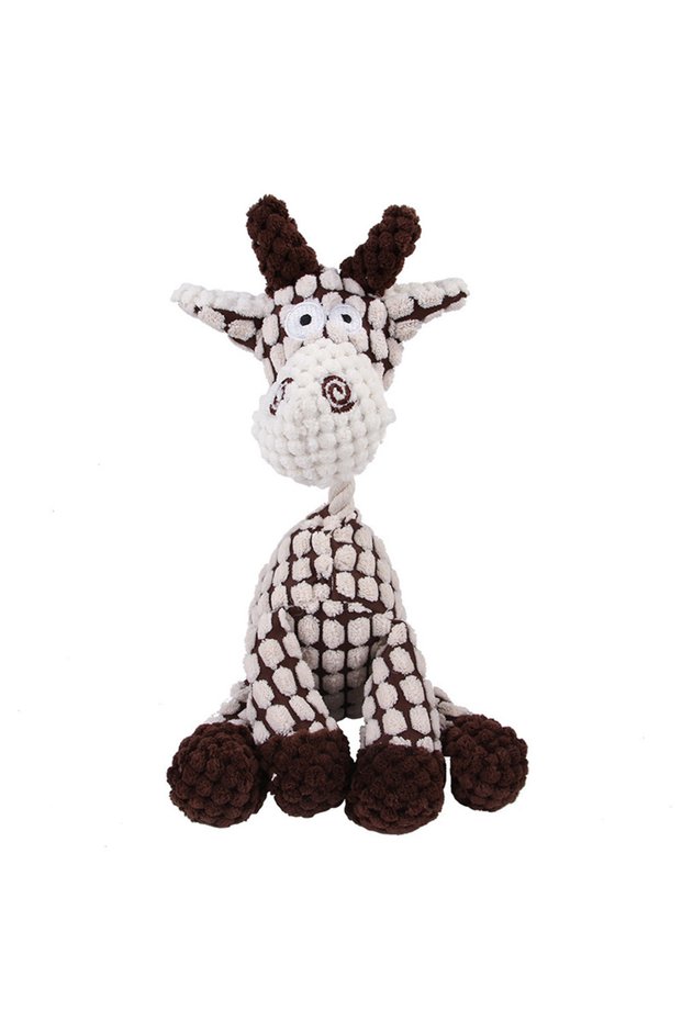 Dairy cattle Corduroy Dog Toys for Small Large Dogs Animal Plush Dog Squeaky Toy Puppy Chew Toys Bit