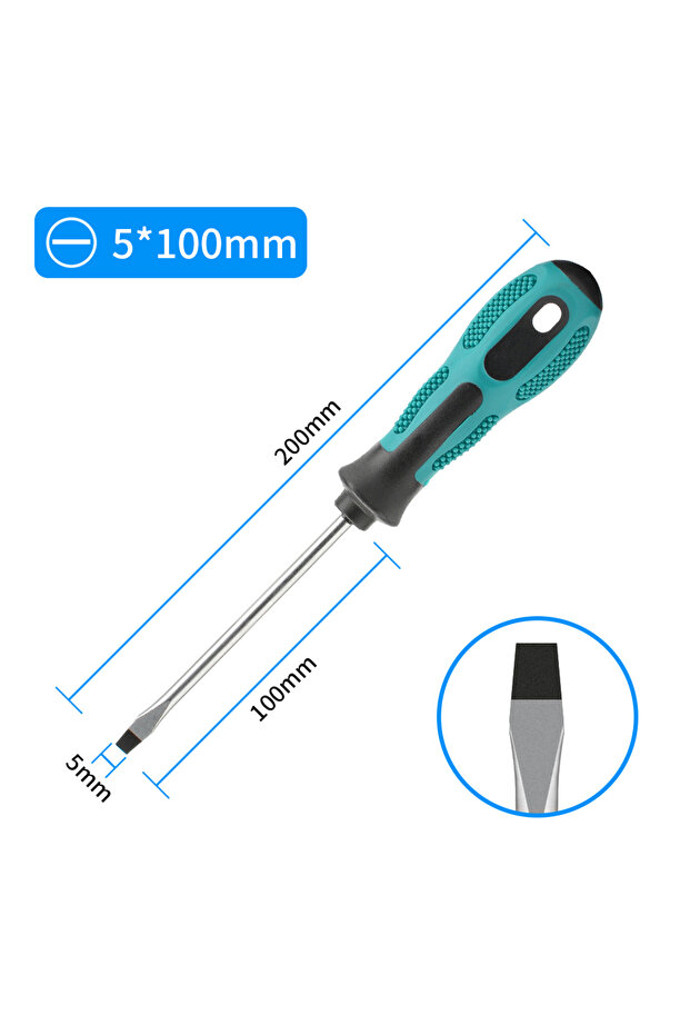 SL 5X100mm 1PCS Multifunctional Flat Head Cross Screwdriver Magnetic Screwdriver Household Basic A