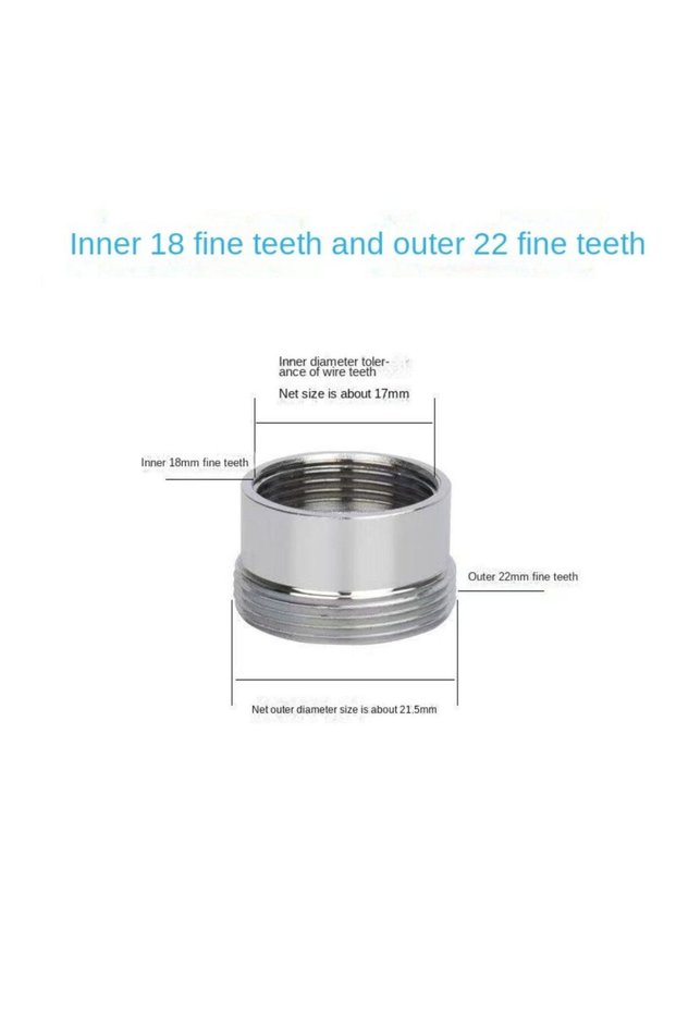 4 Kitchen Faucet Adapter Set 18/20/22/24mm To 22mm With Washer Metal Male Female Saving Tap Connect.