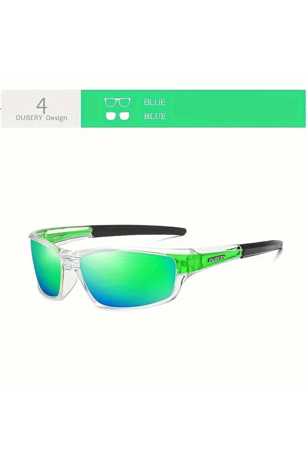 Green4 DUBERY Polarized Sunglasses For Men And Women 8 Colors Model 620