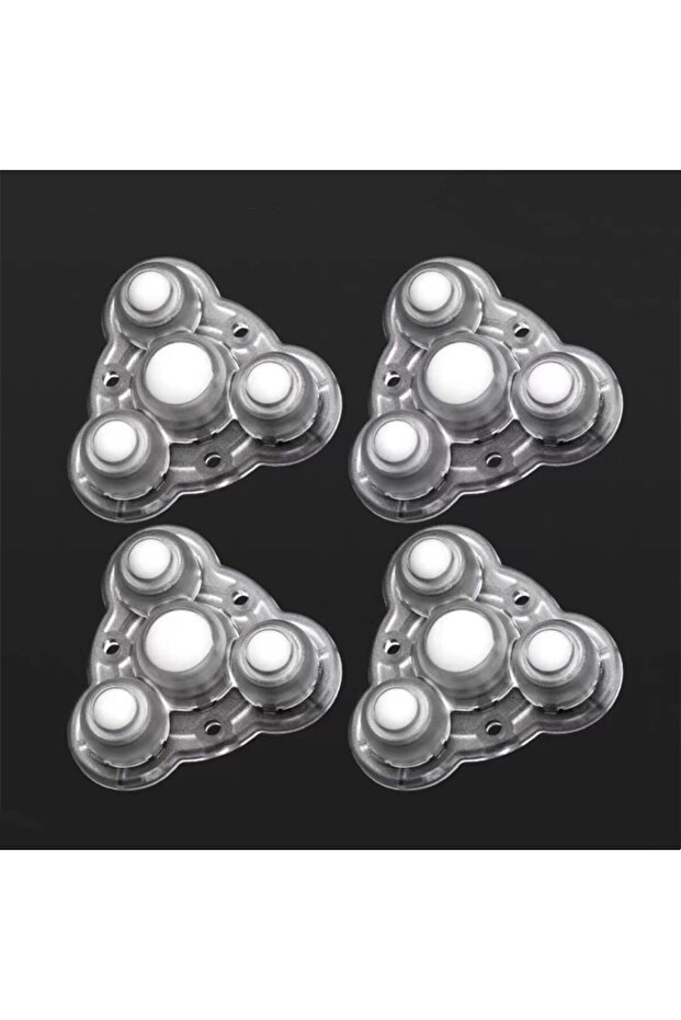 transparent nylon New 4Pcs Self Adhesive Type Mute Ball Universal Wheel 300Kg 4 Beads Furniture Cast