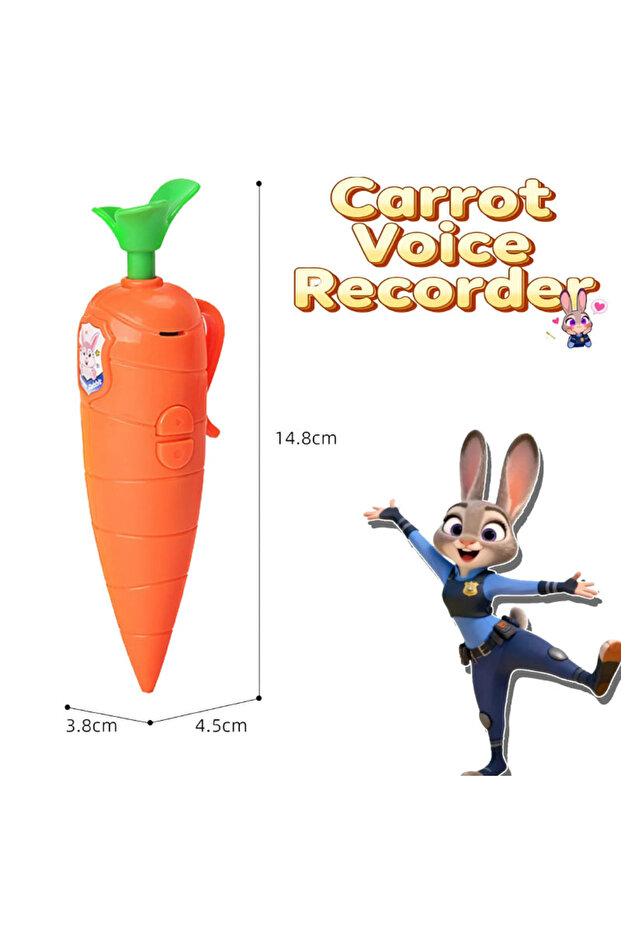 B-opp bag Disney Zootopia 2 Carrot Recorder Pen | Judy & Nick Style for Kids | 60s Mini Recorder | 2