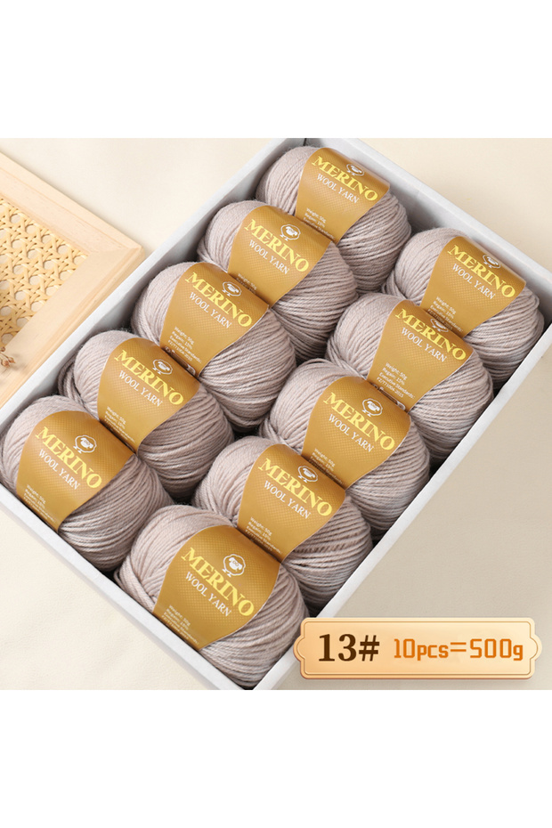 13 Shallow Camels 500g of High-Quality 212 Medium-Fine Alpaca Wool Yarn, Suitable for Knitting Sweat