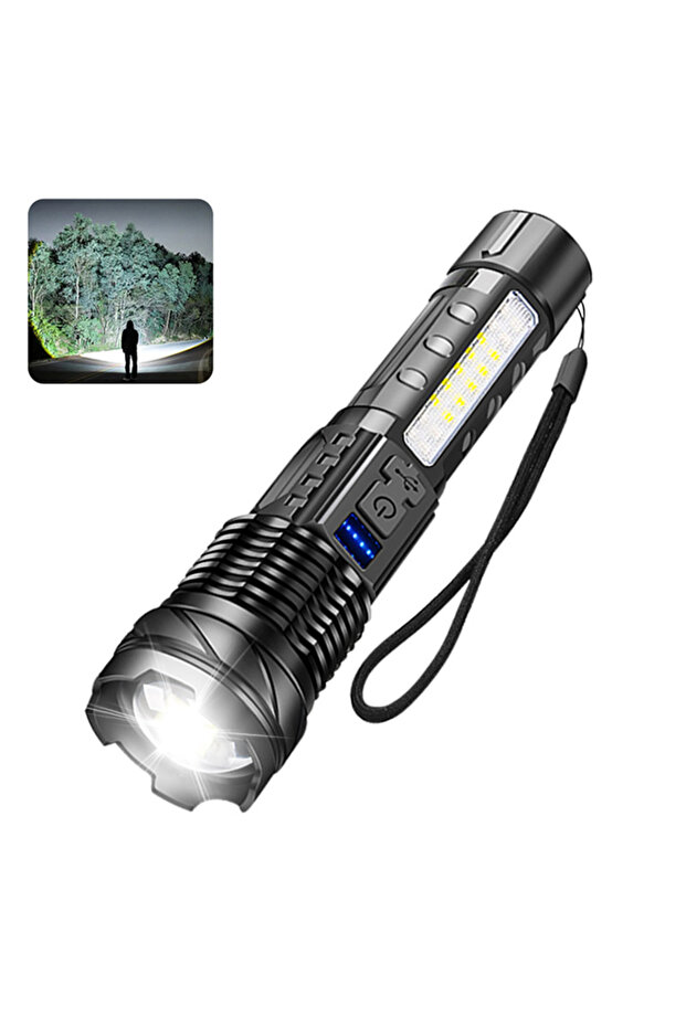 1PC LED Flashlight Rechargeable Torch High Power Strong Light Flashlight Long Range Tactical Zoom La