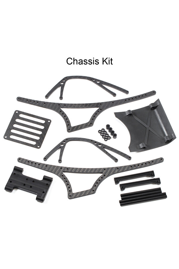 Chassis Kit Carbon Fiber LCG Trail Buggy Chassis Kit and Titanium Link Set for 1/10 Capra Portal Axl