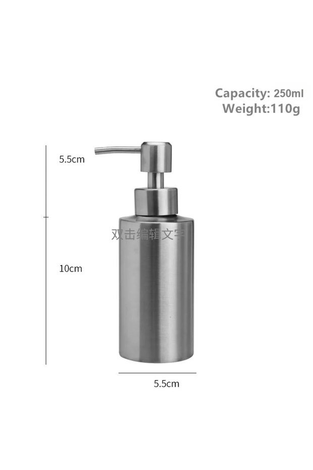 250MLsilver Liquid Soap Dispenser Bottle Gel Bottle 304 Stainless Steel Silver Rose Gold Lotion Pump