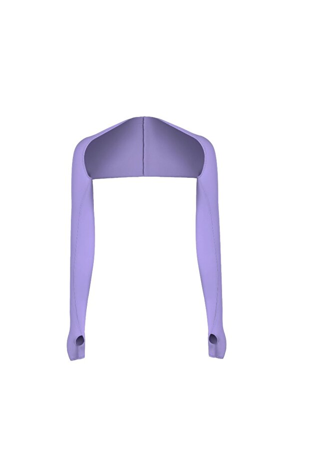 Light purple Ice Silk One Piece Shoulder Attached Ice Sleeve Women's UV-Resistant Outer Cover for Go
