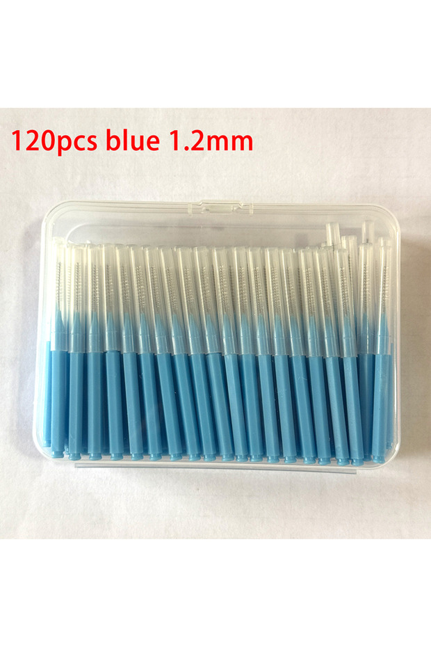 120pcs blue 1.2mm 120Pcs/Box Interdental Brushes Health Care Tooth Escova Interdental Cleaners Ortho