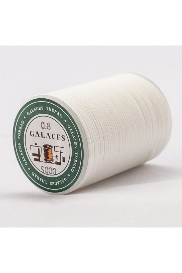 0.8mm S000 B-YL080 GALACES 0.8mm 90m Braided Flat Waxed Thread Waxed Cord for Handmade Leather DIY S