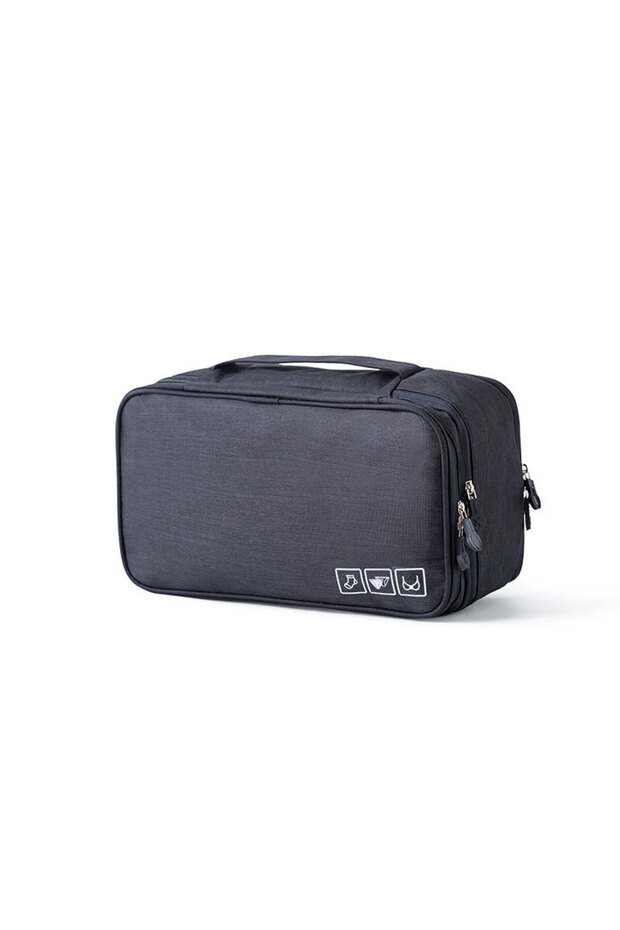 Black Underwear Storage Bag Travel Bra Organizer Women Men Socks Cosmetics Clothes Pouch Stuff Goods