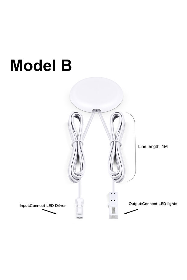 Model B-White 12V 5A/24V 3A Penetrating Wood/Glass LED Light Dimmer White/Black Shell Hand Sweep Tou