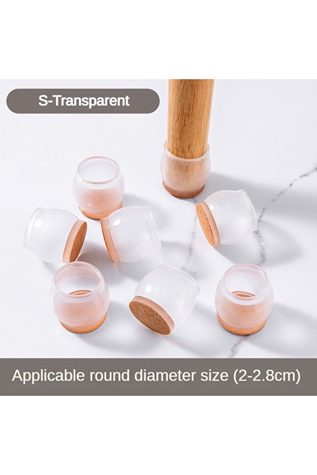8 Pcs S-Round 16/8/4Pcs Silicone Non-Slip Legs Pads Thick-soled Furniture Sofa Anti-noise Feet Cover