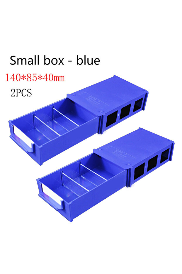 2PCS blue 1pc Component Screws Tool-box Stackable Plastic Blue/transparent Storage Boxes Crafts Hard