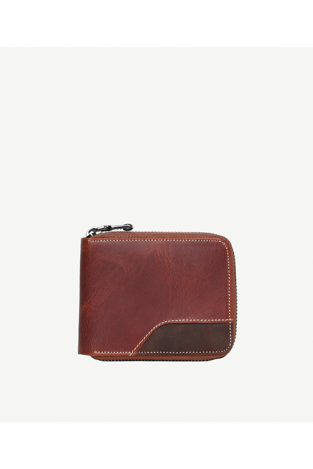 Zippered Leather Wallet