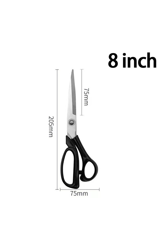 8 inch Silvery 1Pcs Fabric Scissors Professional 10/8 inch Heavy Duty Scissors for Leather Sewing sh