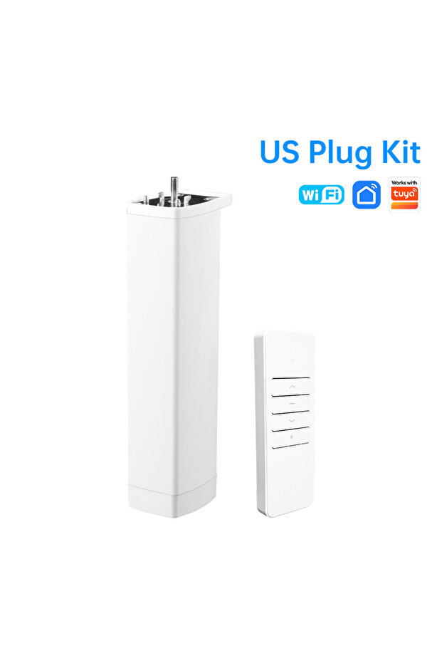 Motors and remote US PLUG (WIFI) Work With Tuya Wifi/Zigbee Electric Curtain Shutter Motor with RF R