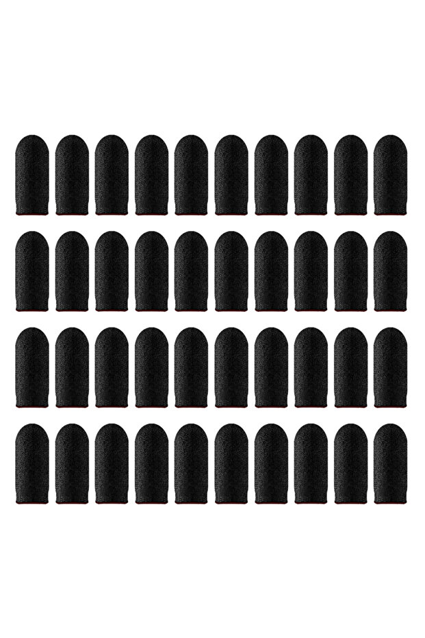 40PCS Black 20/40pcs Mobile Game Fingertip Cover Sweatproof Anti-slip Touch Screen Finger Sleeve Bre