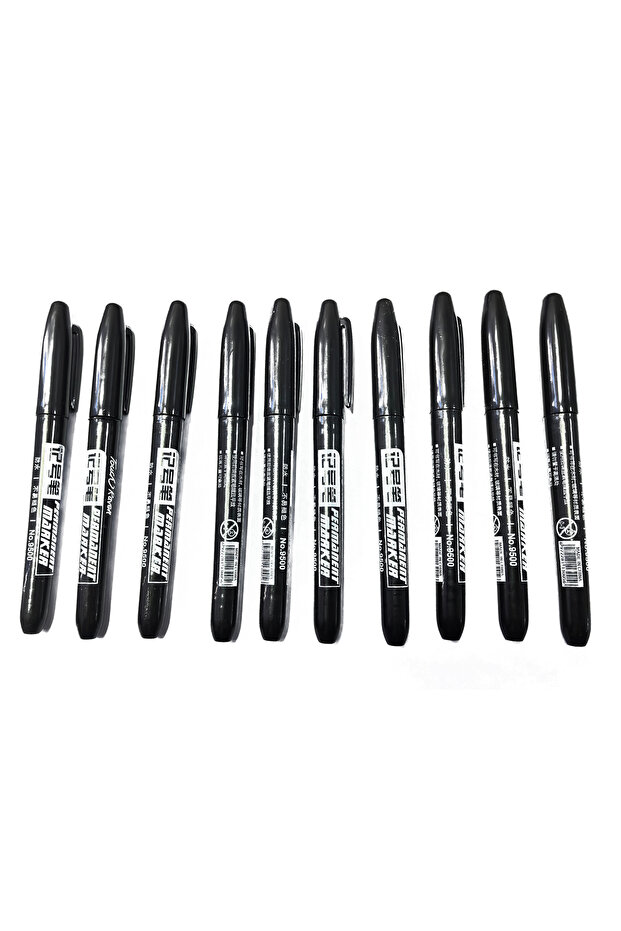 10 Black 6 PCS Permanent Marker Pen Manga Drawing Markers Black Blue Red Waterproof Ink Sketch Pens